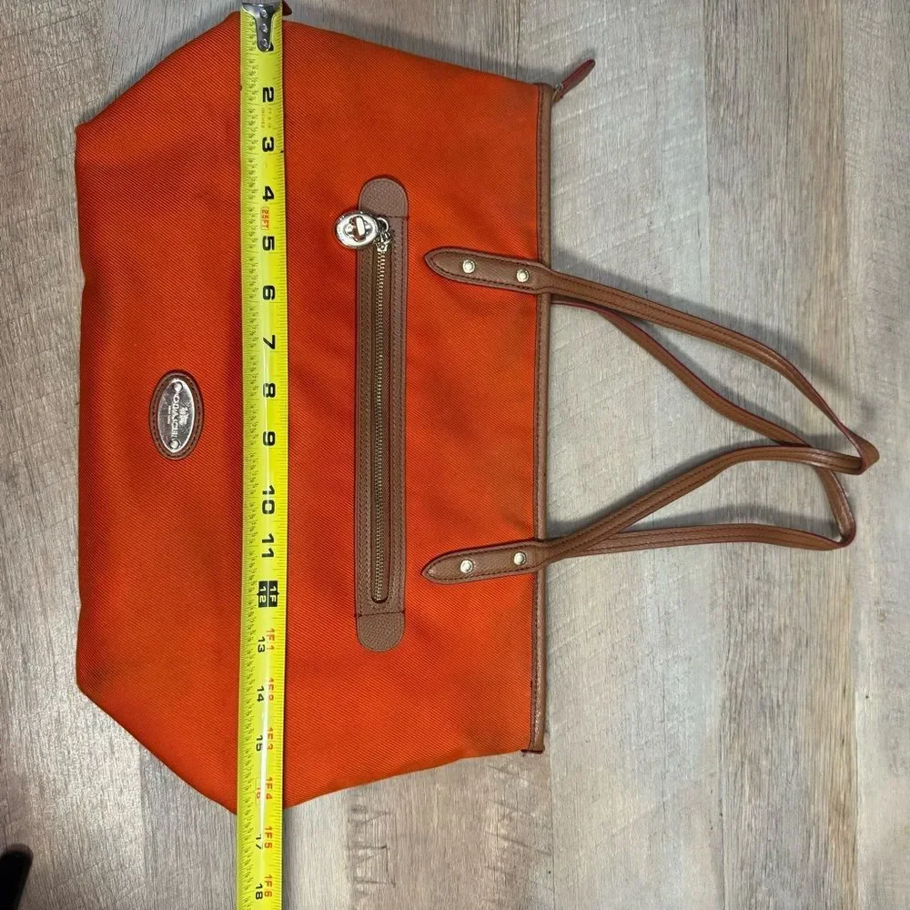 Coach Orange Sawyer Tote Bag